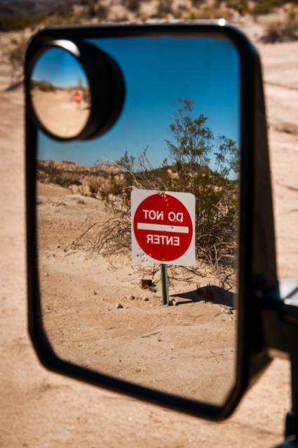 Leaving the Carrizo Aerial Gunnery Range on the Old Overland Stage Route